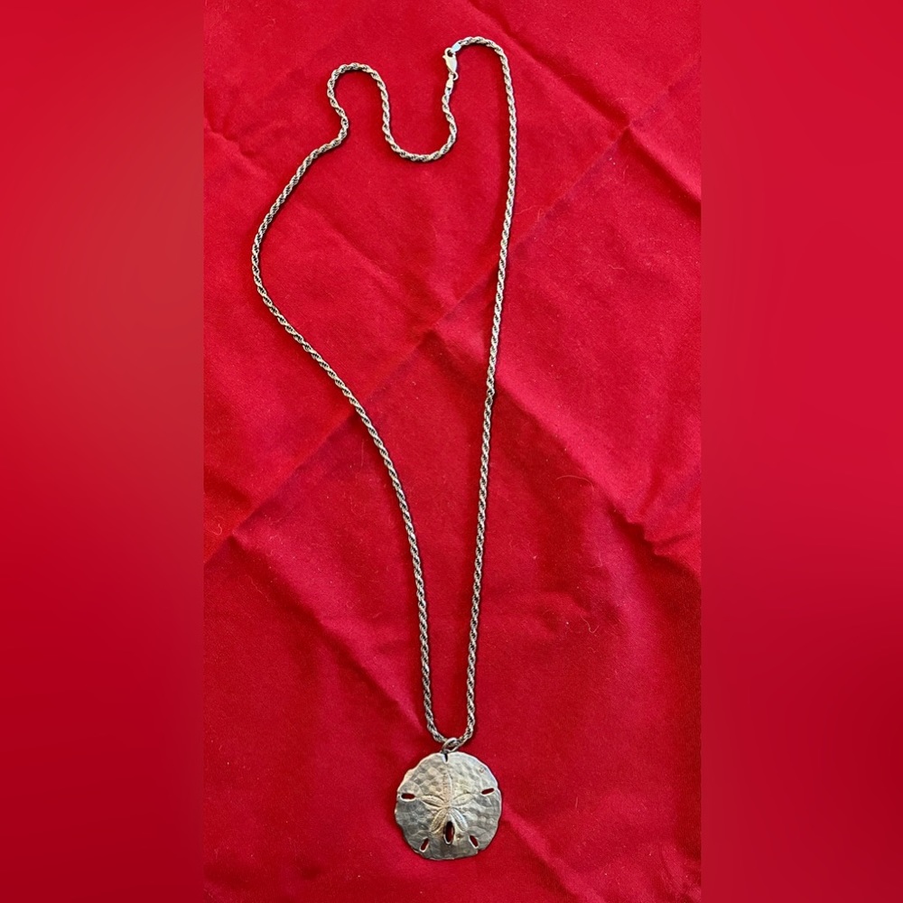 Sterling sand-dollar necklace